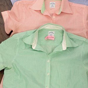 3 Brooks Brothers 346 short sleeve women shirts - size 6